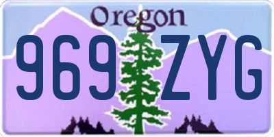 OR license plate 969ZYG