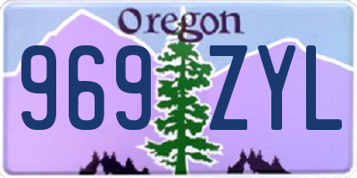 OR license plate 969ZYL