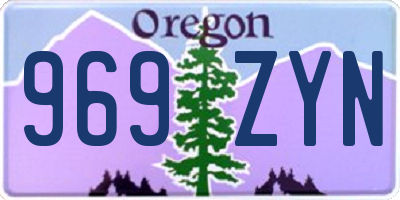 OR license plate 969ZYN