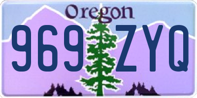 OR license plate 969ZYQ