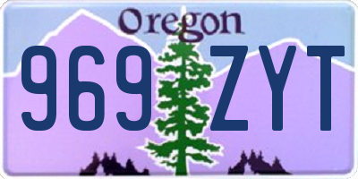 OR license plate 969ZYT