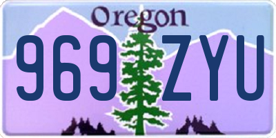 OR license plate 969ZYU