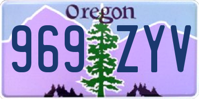 OR license plate 969ZYV