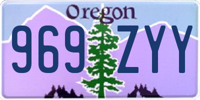OR license plate 969ZYY