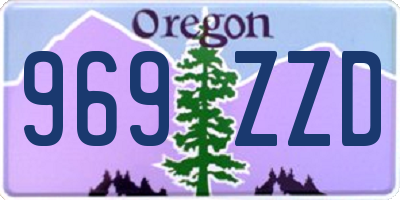 OR license plate 969ZZD