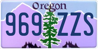 OR license plate 969ZZS