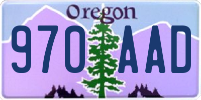 OR license plate 970AAD