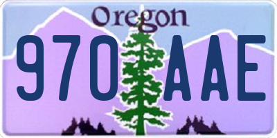 OR license plate 970AAE