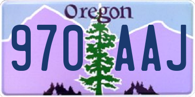 OR license plate 970AAJ