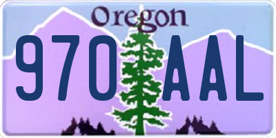 OR license plate 970AAL