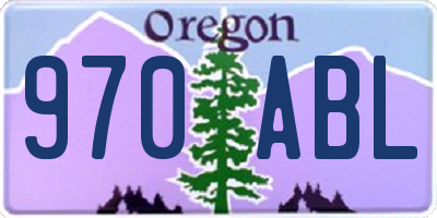 OR license plate 970ABL