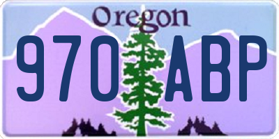 OR license plate 970ABP