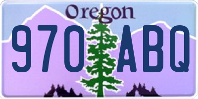 OR license plate 970ABQ