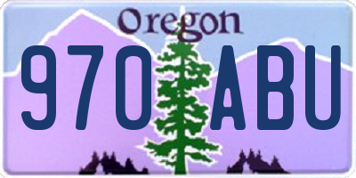 OR license plate 970ABU
