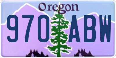 OR license plate 970ABW