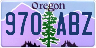 OR license plate 970ABZ