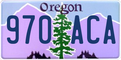OR license plate 970ACA