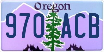 OR license plate 970ACB