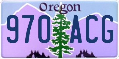 OR license plate 970ACG