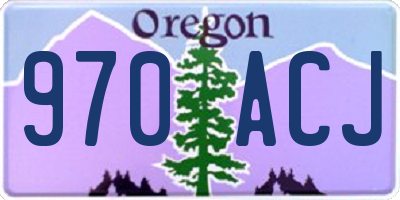 OR license plate 970ACJ