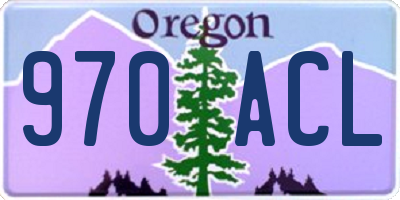 OR license plate 970ACL