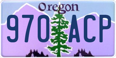 OR license plate 970ACP