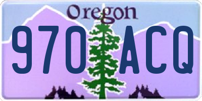 OR license plate 970ACQ