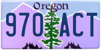 OR license plate 970ACT