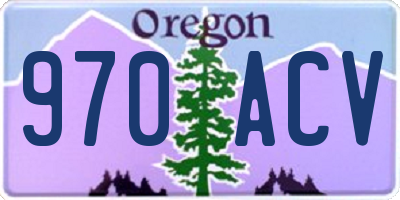 OR license plate 970ACV