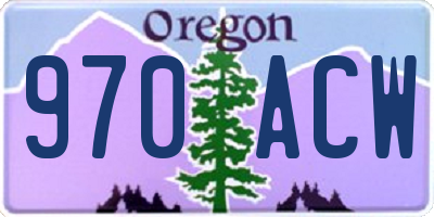 OR license plate 970ACW