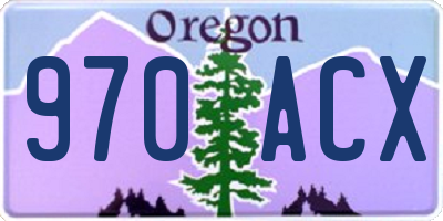 OR license plate 970ACX
