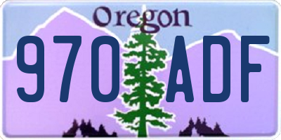OR license plate 970ADF