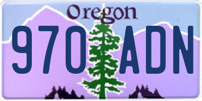 OR license plate 970ADN