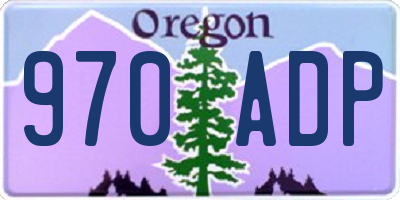 OR license plate 970ADP