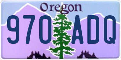 OR license plate 970ADQ