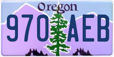 OR license plate 970AEB