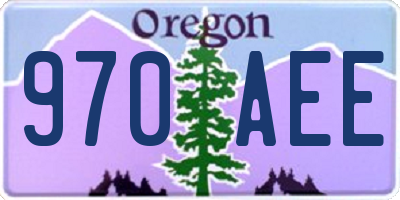 OR license plate 970AEE