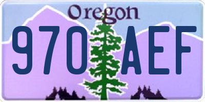 OR license plate 970AEF