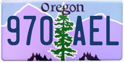 OR license plate 970AEL