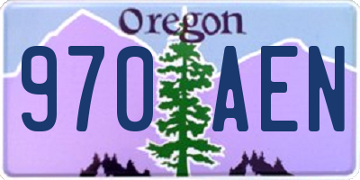 OR license plate 970AEN