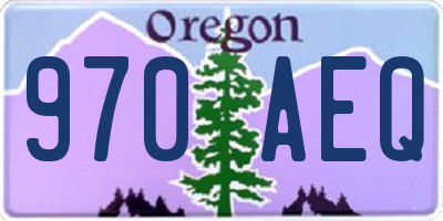 OR license plate 970AEQ