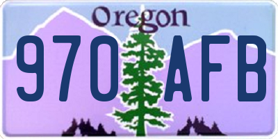 OR license plate 970AFB