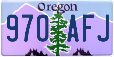 OR license plate 970AFJ