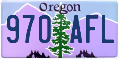 OR license plate 970AFL