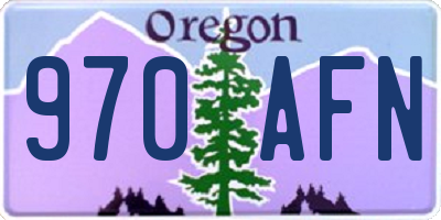 OR license plate 970AFN