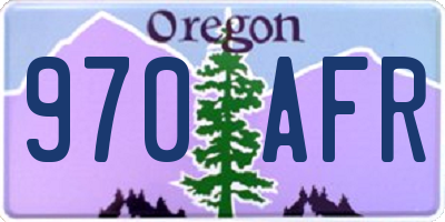 OR license plate 970AFR