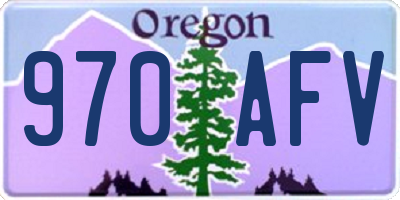 OR license plate 970AFV