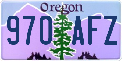 OR license plate 970AFZ