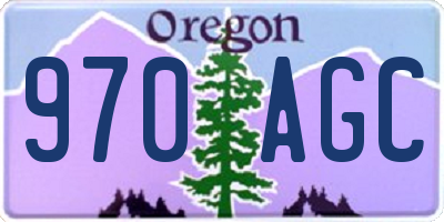 OR license plate 970AGC