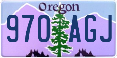 OR license plate 970AGJ